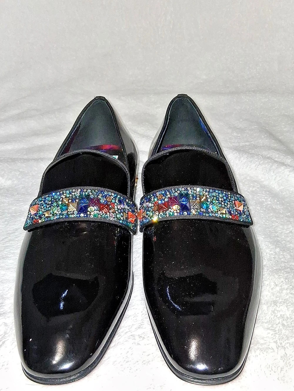 Christian Louboutin Embellished Mary Jane Heels in Black